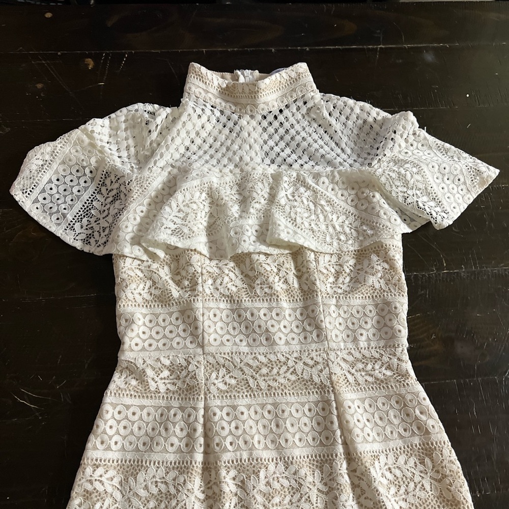 Angel Biba white lace dress